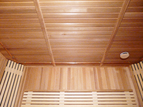 Подшивной потолок в бане