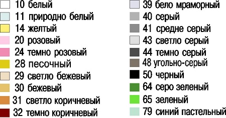 Разнообразие оттенков затирки