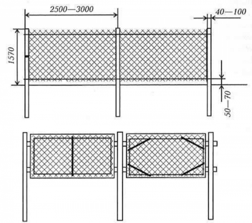Способы установки заборов из сетки Рабица